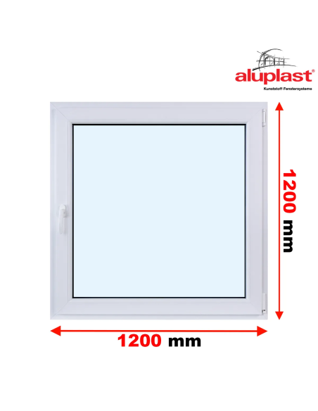Okno PCV 120 x 120 cm Rozwierno-Uchylne Aluplast IDEAL 8000