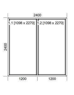 Okno PCV 240 x 240 cm Dwukwaterowe: FIX+FIX (Stałe) Aluplast IDEAL 8000 2