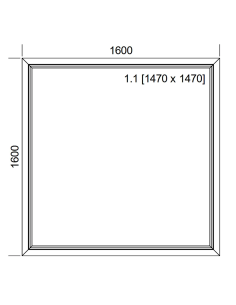 Okno PCV 160 x 160 cm FIX (Stałe) Aluplast IDEAL 8000 2