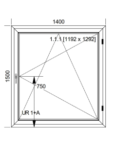 Okno PCV 140 x 150 cm Rozwierno-Uchylne Trzyszybowe Aluplast IDEAL 8000 2