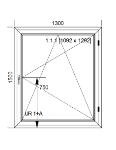 Okno PCV 130 x 150 cm Rozwierno-Uchylne Trzyszybowe Aluplast IDEAL 8000 2