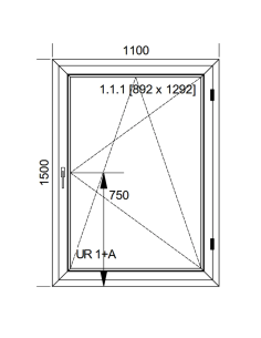 Okno PCV 110 x 150 cm Rozwierno-Uchylne Trzyszybowe Aluplast IDEAL 8000 2