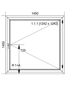 Okno PCV 145 x 145 cm Rozwierne Trzyszybowe Aluplast IDEAL 8000 2