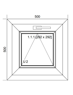 Okno PCV 50 x 50 cm Uchylne Trzyszybowe Aluplast IDEAL 8000 2