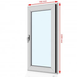 Drzwi balkonowe PCV 700 x 2200