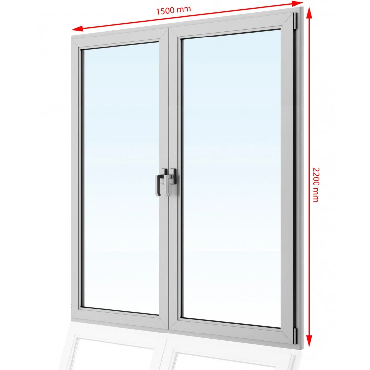 Drzwi balkonowe  PCV 1500 x 2200