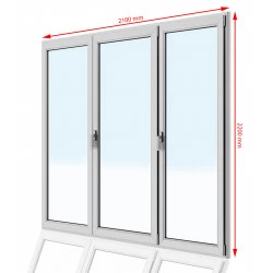 Drzwi balkonowe  PCV  2100 x 2200