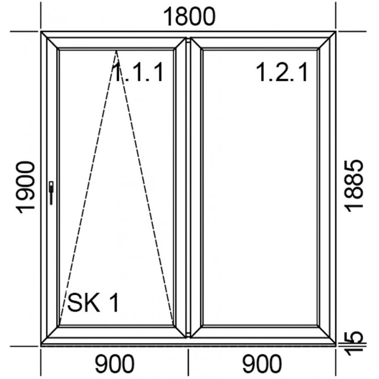 Drzwi przesuwne PSK 1800 mm.