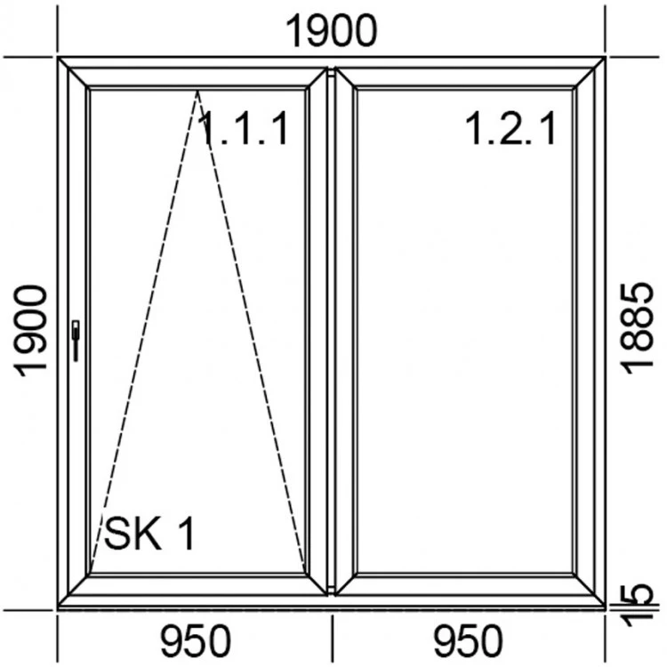 Drzwi przesuwne PSK 1900 mm.