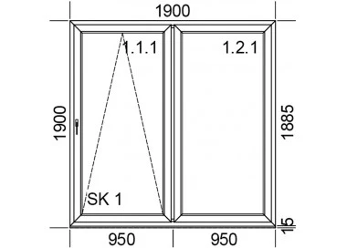 Drzwi przesuwne PSK 1900 mm.