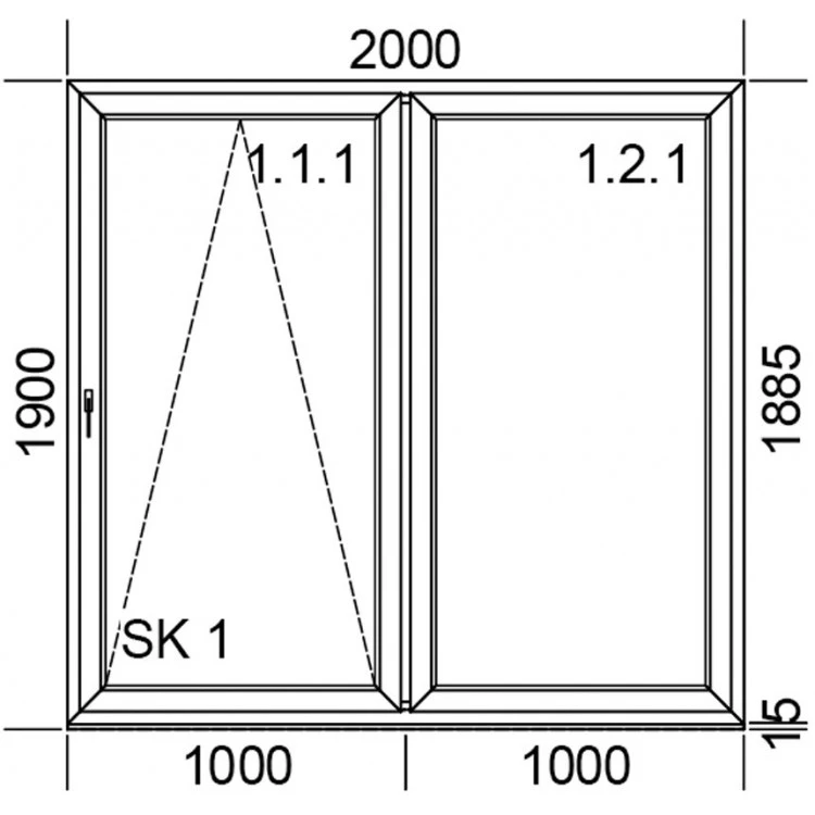 Drzwi przesuwne PSK 2000 mm.