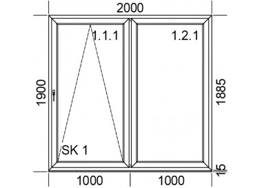 Drzwi przesuwne PSK 2000 mm.