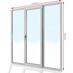 Drzwi balkonowe PCV  2100 x  2200