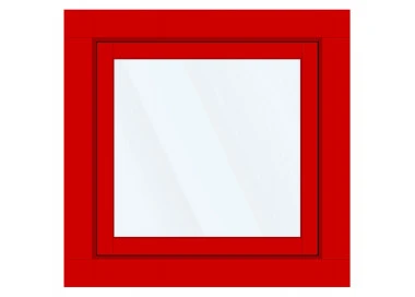 Okno PCV z nakładką Aluskin 1000 x 1000