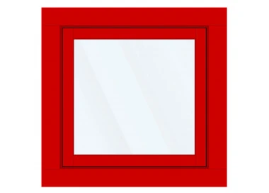 Okno PCV z nakładką Aluskin 980 x 990