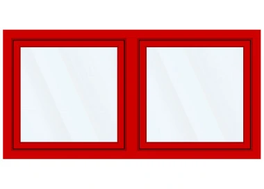 Okno PCV z nakładką Aluskin 2300 x 1250